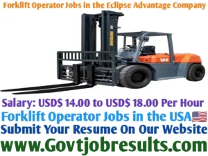 Forklift Operator Jobs in the Eclipse Advantage Company