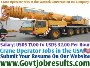 Crane Operator Jobs in the Wanzek Construction Inc Company