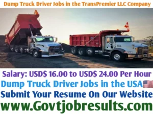 Dump Truck Driver Jobs in the TransPremier LLC Company