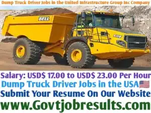 Dump Truck Driver Jobs in the United Infrastructure Group Inc Company