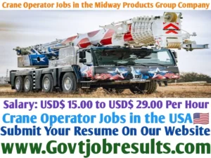 Crane Operator Jobs in the Midway Products Group Company