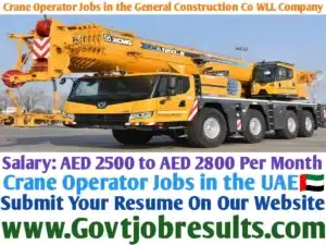 Crane Operator Jobs in the General Construction Co WLL Company