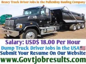 Dump Truck Driver Jobs in the PullenBoy Hauling Company