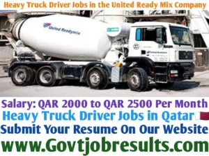 Heavy Truck Driver Jobs in the United Ready Mix Company