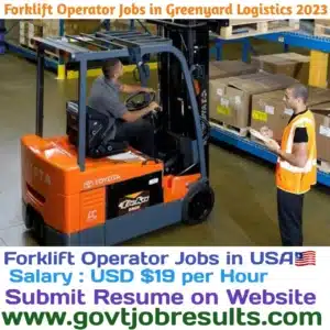 Forklift Operator Jobs in Greenyard Logistics 2023
