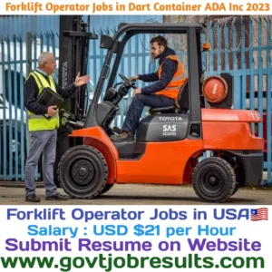Forklift Operator Jobs in Dart Container Ada Inc 2023