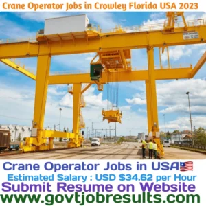 Mobile Crane Operator Jobs in Crowley Florida USA 2023