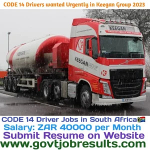 CODE 14 Drivers wanted Urgently in Keegan Group 2023