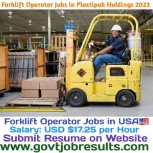 Forklift Operator Jobs in plastipak Holdings 2023