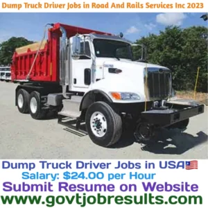 Dump Truck Driver Jobs in Road and Rail Services 2023