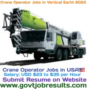 Crane Operator Jobs in Vertical Earth 2023