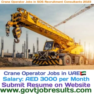 Mobile Crane Operator Jobs in SOS Recruitment Consultants 2023