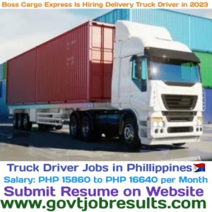 Boss Cargo Express is hiring Delivery Truck Driver in 2023