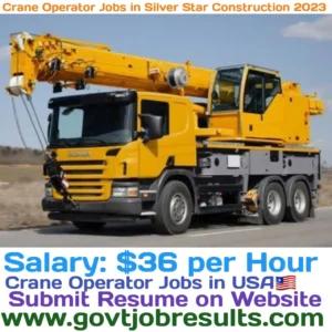Crane Operator Jobs in Silver Star Construction in 2023