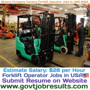 Mclane Company Careers Forklift Operator Jobs in USA 2023