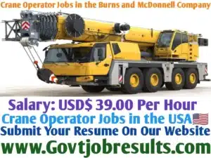 Crane Operator Jobs in Burns And McDonnell USA 2023