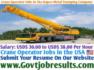 Crane Operator Jobs in the Kapco Metal Stamping Company