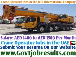 Crane Operator Jobs in the KTC International Company