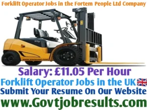 Forklift Operator Jobs in the Fortem People Ltd Company