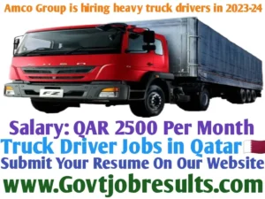 Amco Group is hiring heavy truck drivers in 2023-24