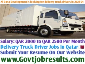 Al Dana Development is looking for delivery truck drivers in 2023-24