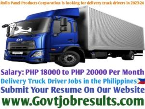 Rolin Panel Products Corporation is looking for delivery truck drivers in 2023-24
