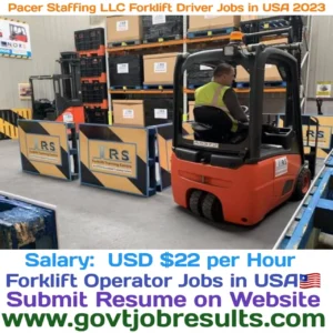 Pacer Staffing LLC Forklift Driver Jobs in USA 2023