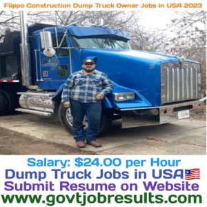 Flippo Construction Dump Truck Owner jobs in USA 2023