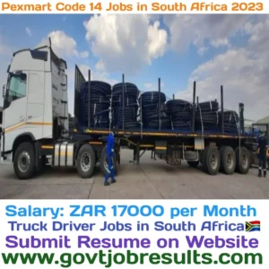 Pexmart Code 14 jobs in South Africa 2023