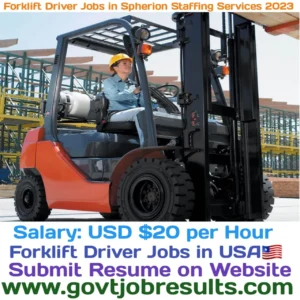 Forklift Driver jobs in Spherion Staffing Services 2023