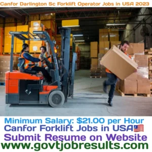Canfor Darlington SC Forklift Operator Jobs in USA 2023