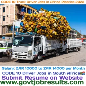 Code 10 Truck Driver Jobs in Africa Plastics 2023