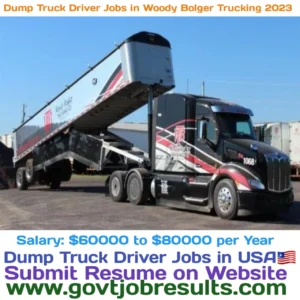Dump Truck Driver Jobs in Woody Bolger Trucking 2023