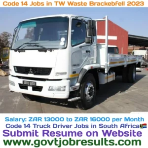CODE 14 Jobs in TW Waste Brackenfell 2023