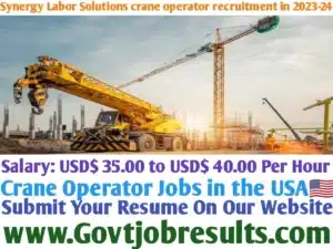 Synergy Labor Solutions crane operator recruitment in 2023-24