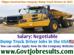 Flippo Construction Company Dump Truck Drivers in USA 2023