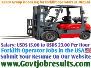 Kenco Group is looking for forklift operators in 2023-24