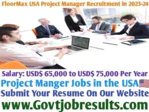FloorMax USA Project Manager Recruitment in 2023-24