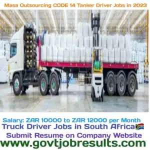 MASA outsourcing CODE 14 Driver Jobs in South Africa 2023