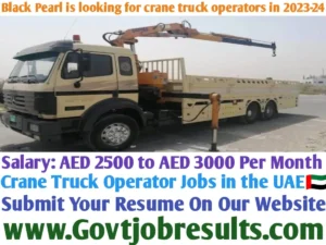 Black Pearl is looking for crane truck operators in 2023-24