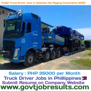 Trailer Truck Driver Jobs in Calamba The Rigging Corporation 2023
