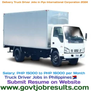 Delivery Truck Driver Jobs in Pyo International Corporation 2024
