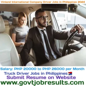 Vinland International Company Driver Jobs in Philippines 2024