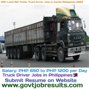 DDC Land INC Trailer Truck Driver Jobs in Cavite Philippines 2024