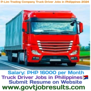 P-Lim Trading Company Truck Driver Jobs in Philippines 2024