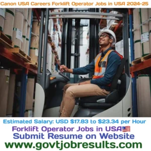 Canon USA Careers Forklift Operator Jobs in OH USA 2024