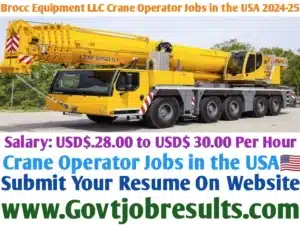 Brocc Equipment LLC Crane Operator Jobs in the USA 2024-25