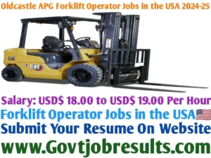 Oldcastle APG Forklift Operator Jobs in the USA 2024-25