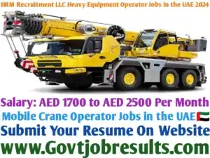 HRM Recruitment LLC Heavy Equipment Operator Jobs in the UAE 2024