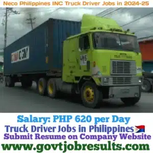 Neco Philippines INC HGV Truck Driver Jobs in 2024-25